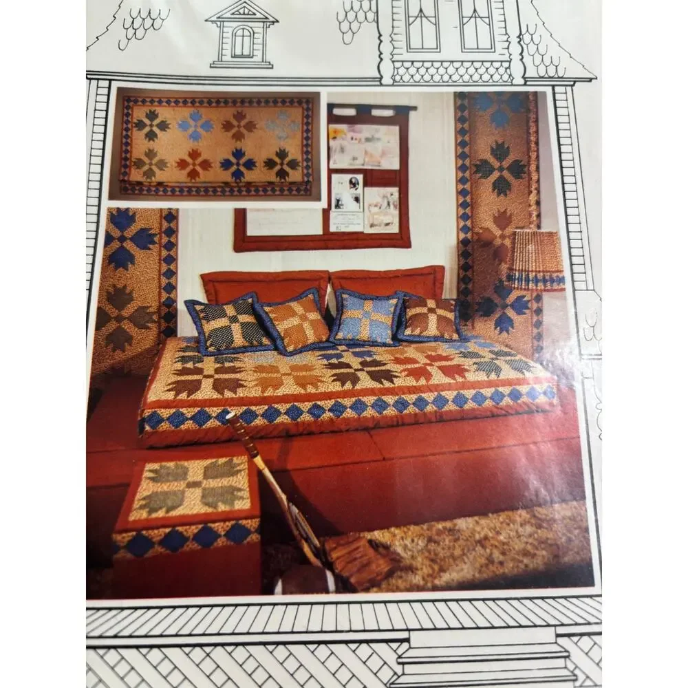 Vtg Bear Paw BR Quilt pattern Calico Decor NEW Uncut